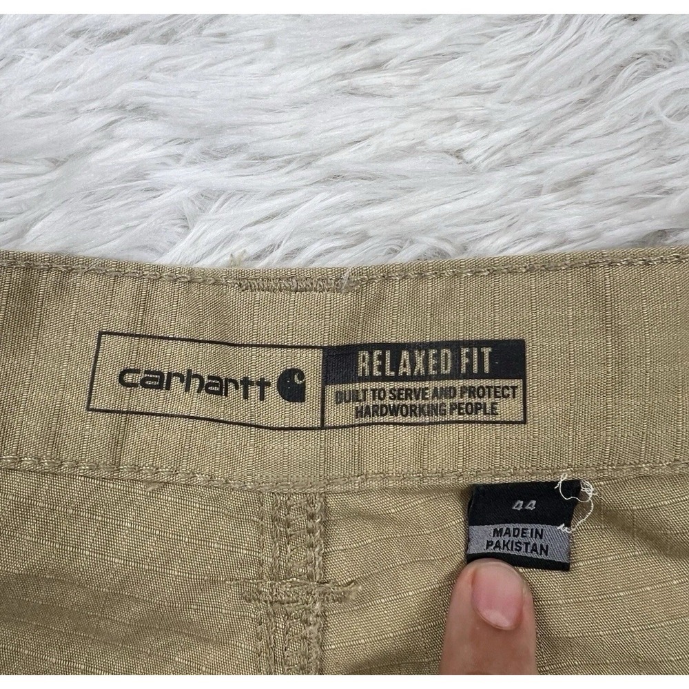 Carhartt Shorts Khaki Relaxed Fit Ripstop Cargo Work Force Mens Size 44‎ BS3543 - Picture 4 of 11